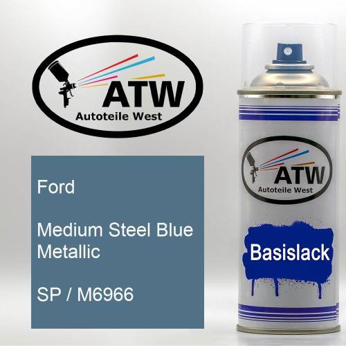 Ford, Medium Steel Blue Metallic, SP / M6966: 400ml Sprühdose, von ATW Autoteile West.